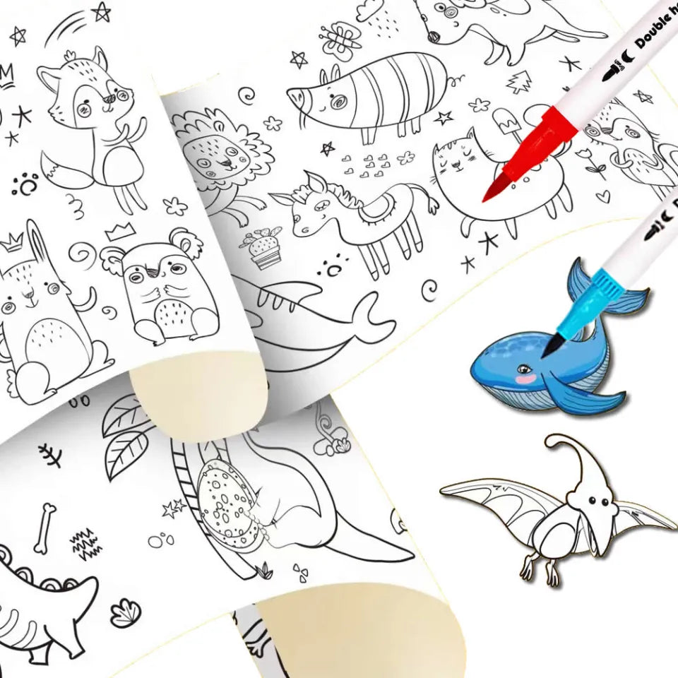 Kid's Drawing Roll Paper 3 Meter with free Color Marker