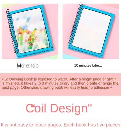 Reusable™️ 8 pages Magic Water Painting & Drawing Board Book + Doodle pen