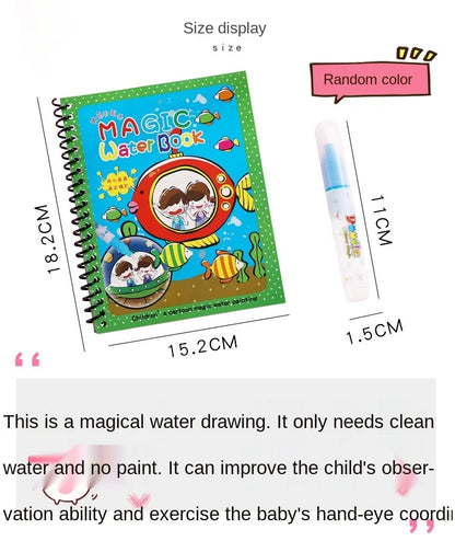 Reusable™️ 8 pages Magic Water Painting & Drawing Board Book + Doodle pen