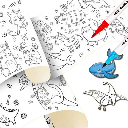 Kid's Drawing Roll Paper 3 Meter with free Color Marker