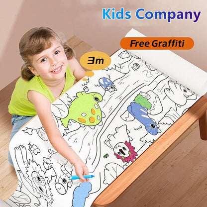 Kid's Drawing Roll Paper 3 Meter with free Color Marker